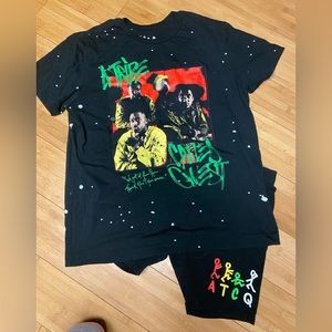 Biker short and oversized tee set *a tribe called quest*